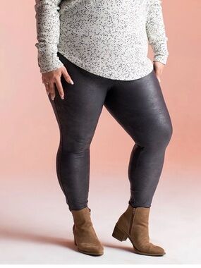 LuLaRoe Brown Faux Leather Leggings